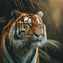 tiger, art, graphic, AI, digital, illustration, material, image, Generative AI