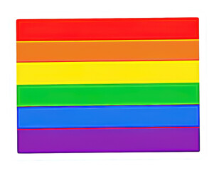 Pride flag illustration sticker over isolated white transparent background