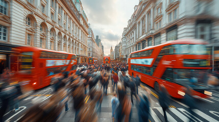 Obraz premium Rush hour in London.