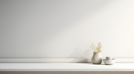 Contemporary white surface with subtle gradients