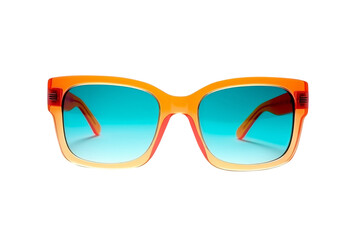 Colours summer sunglasses isolated on transparent background.