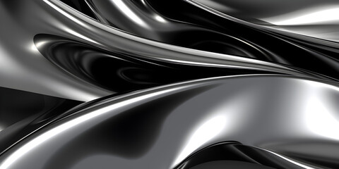 Obraz premium Abstract black and white chrome background