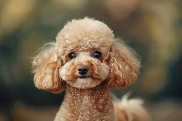 Adorable Poodle with stylish haircut and elegant demeanor, perfect for sophisticated and chic designs