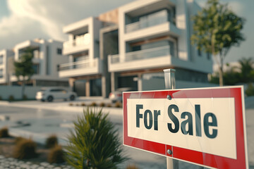 Fototapeta premium Beautiful modern house with a 