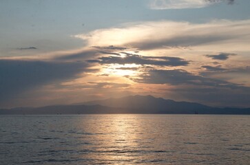 sunset over the sea