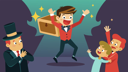 The audience was left gasping as the young magician performed a daring escape trick freeing themselves from a locked chest within seconds.