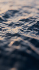 Sea wave. Sunrsie shot. 3d rendering illustration not AI