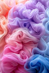 Gradient of pastel colored fabric