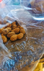 Peanuts Peanuts in a plastic bag in Mexico.