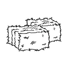 Compacted cubes with hay line symbol. vector