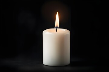 Fototapeta na wymiar burning white candle
