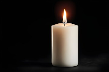 Fototapeta na wymiar burning white candle