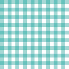 Teal and White Gingham a geometric pattern print background