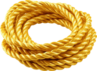golden rope,rope made of gold isolated on white or transparent background,transparency