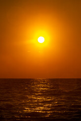 Maldives tropical paradise island golden sunset view from Rasdhoo.