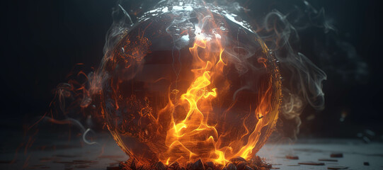 fireball energy, elemental 176 - obrazy, fototapety, plakaty