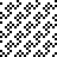 Fototapeta premium Checks pattern. Forms background. Shapes ornate. Ethnic motif. Seamless ornament. Tiles wallpaper. Squares illustration. Digital paper, textile print, web design, abstract image. Vector artwork.