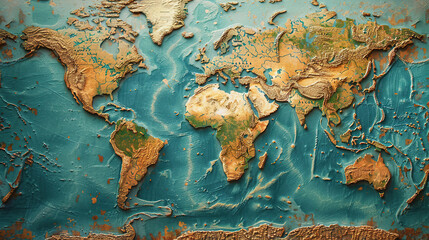 Globe or world map that can see many countries in which position they are With a background that has cutting-edge technology.