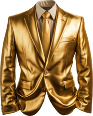 golden suit,suit satin isolated on white or transparent background,transparency