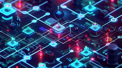 Real-Time Network Analysis in a Cybersecurity Center: A Comprehensive Isometric Diagram