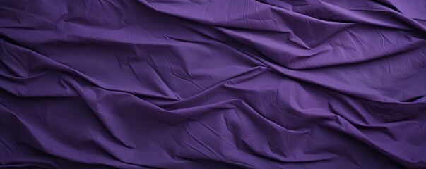 Violet dark wrinkled paper background with frame blank empty with copy space 