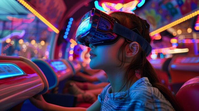 Immerse in a spectacular carnival experience with cyberpunk circus and virtual reality rollercoaster