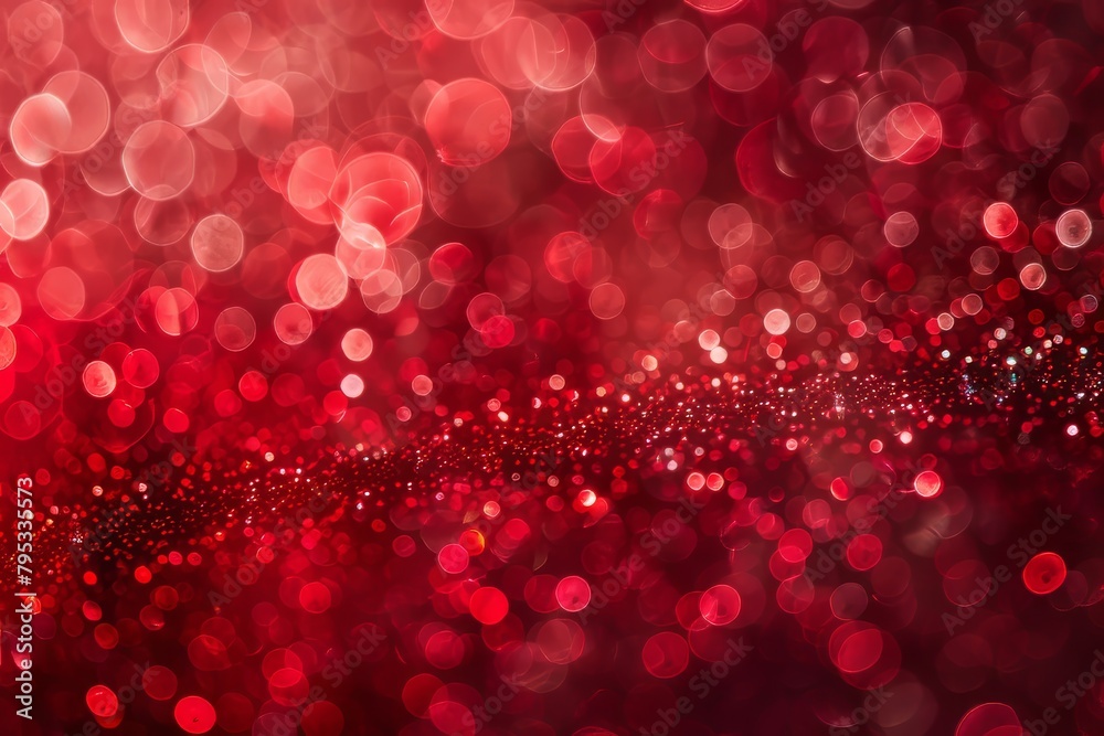 Wall mural abstract red light bokeh background with blurred defocused effect for artistic design