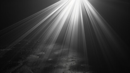 Obraz premium Digital sun rays light rendering isolated on the black background for overlay design or screen blending photo editing
