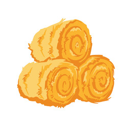 Bales of hay colored cartoon symbol. vector © irina