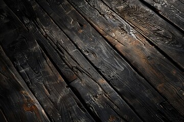 Obraz premium Dark wood texture with rich tones and deep shadows, adding warmth to any composition