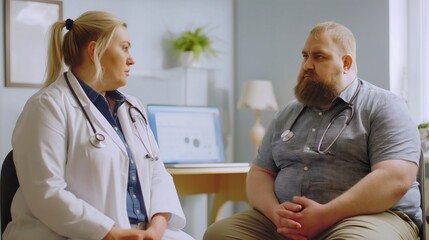 Empathetic Exchange: Doctor and Patient Discussing Health with Compassion and Care