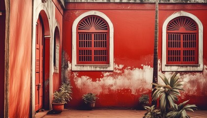 Lively Lusitanian: Red House in Goa with Portuguese Windows