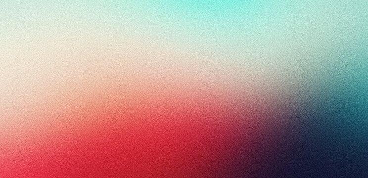Grainy gradient background teal orange red blue retro noise texture summer banner poster backdrop design