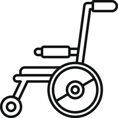 Medical wheelchair icon outline vector. Patient transportation. Seat armchair