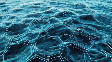 3D hexagon waves on a digital ocean