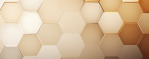 Beige hexagons pattern on beige background. Genetic research, molecular structure. Chemical engineering