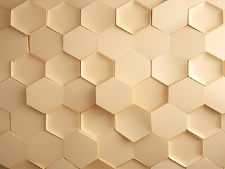 Beige hexagons pattern on beige background. Genetic research, molecular structure. Chemical engineering