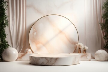 Fototapeta na wymiar Marble lighting bathing indoors.
