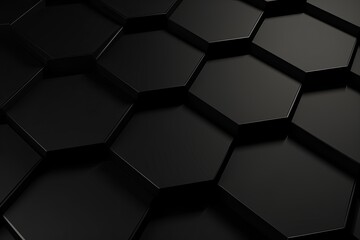 Obraz na płótnie Canvas Black hexagons pattern on black background. Genetic research, molecular structure. Chemical engineering. Concept of innovation technology. Used for design healthcare, science and medicine background b