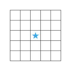 Simple bingo card grid template