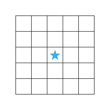 Simple bingo card grid template