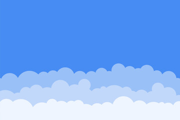 Blue sky and clouds cartoon background