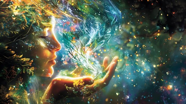 Magic in the hands of a little girl