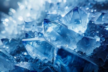 blue crystals background
