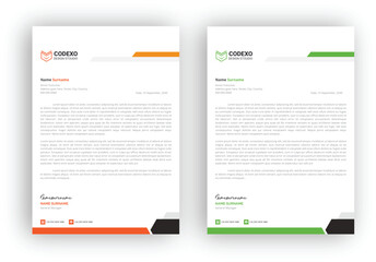 corporate modern letterhead design template. company business letterhead template design with color variation bundle
