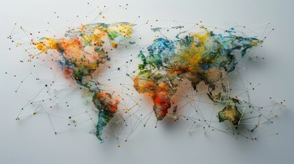 Craft a visually striking representation of the global network - obrazy, fototapety, plakaty