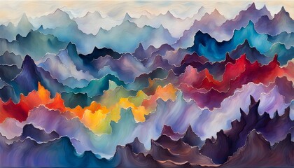 Abstract of the Landscape Watercolor Illustration Background