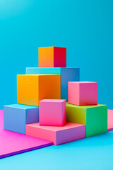 Obraz premium Abstraktes zufälliges geometrisches 3D Hintergrund.