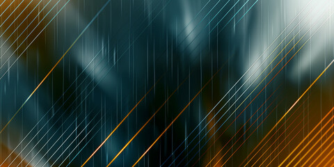 colorful abstract design with blue and orange lines against a black background