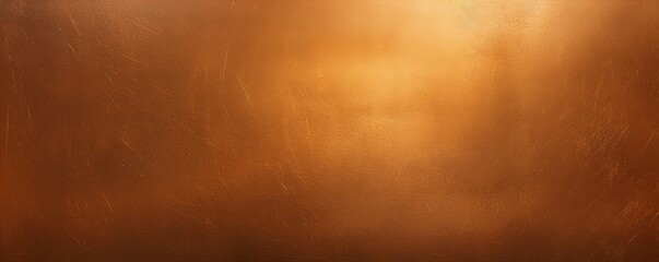 Brown foil metallic wall with glowing shiny light, abstract texture background blank empty with copy space 